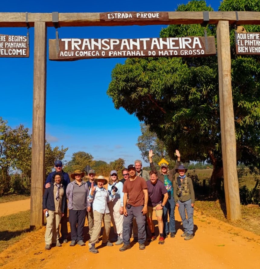 Group at Pantanal Gate. Photo &copy; Gina Nichol 